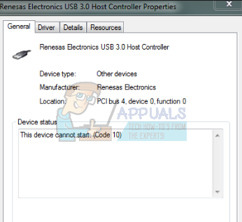 windows 10 via usb extensible host controller driver
